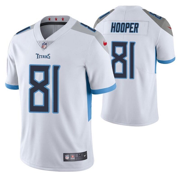 Men's Tennessee Titans #81 Austin Hooper White Vapor Untouchable Stitched Jersey - Click Image to Close